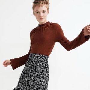 Madewell Terracotta Long Sleeve Top